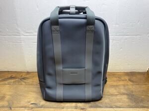 Monos Metro Backpack Blue/Grey 18L Nylon Vegan Leather Trim Travel Rucksack
